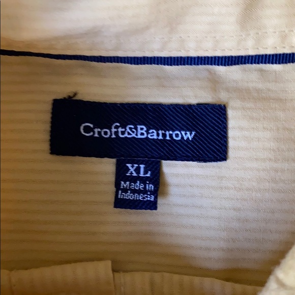 Men’s yellow collared button down casual shirt - Picture 3 of 4